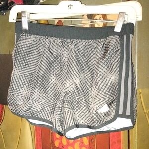 adidas Black and Gray Patterned Women's Athletic Shorts